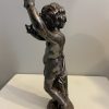 Verzilverd bronzen putto