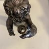 Verzilverd bronzen putto